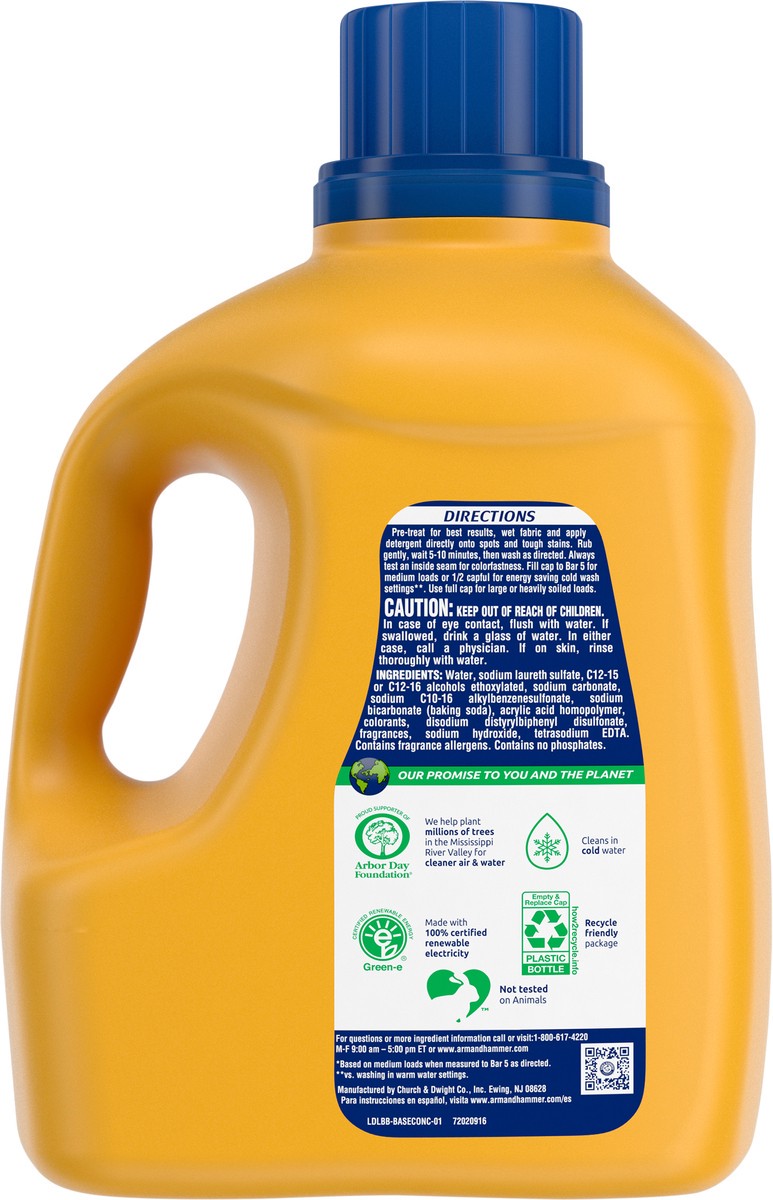 slide 7 of 9, Arm & Hammer Clean Burst, 107 Loads Liquid Laundry Detergent, 144.5 Fl oz, 150 oz