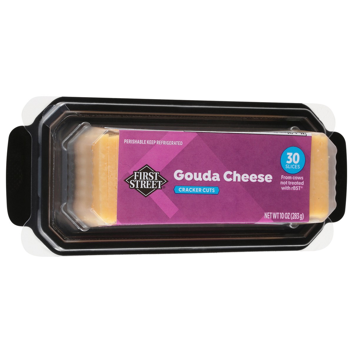 slide 3 of 4, First Street Gouda Cracker Cut, 10 oz