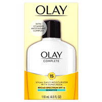 slide 5 of 29, Olay Complete Lotion Moisturizer with SPF 15 Sensitive, 4.0 oz, 4 fl oz