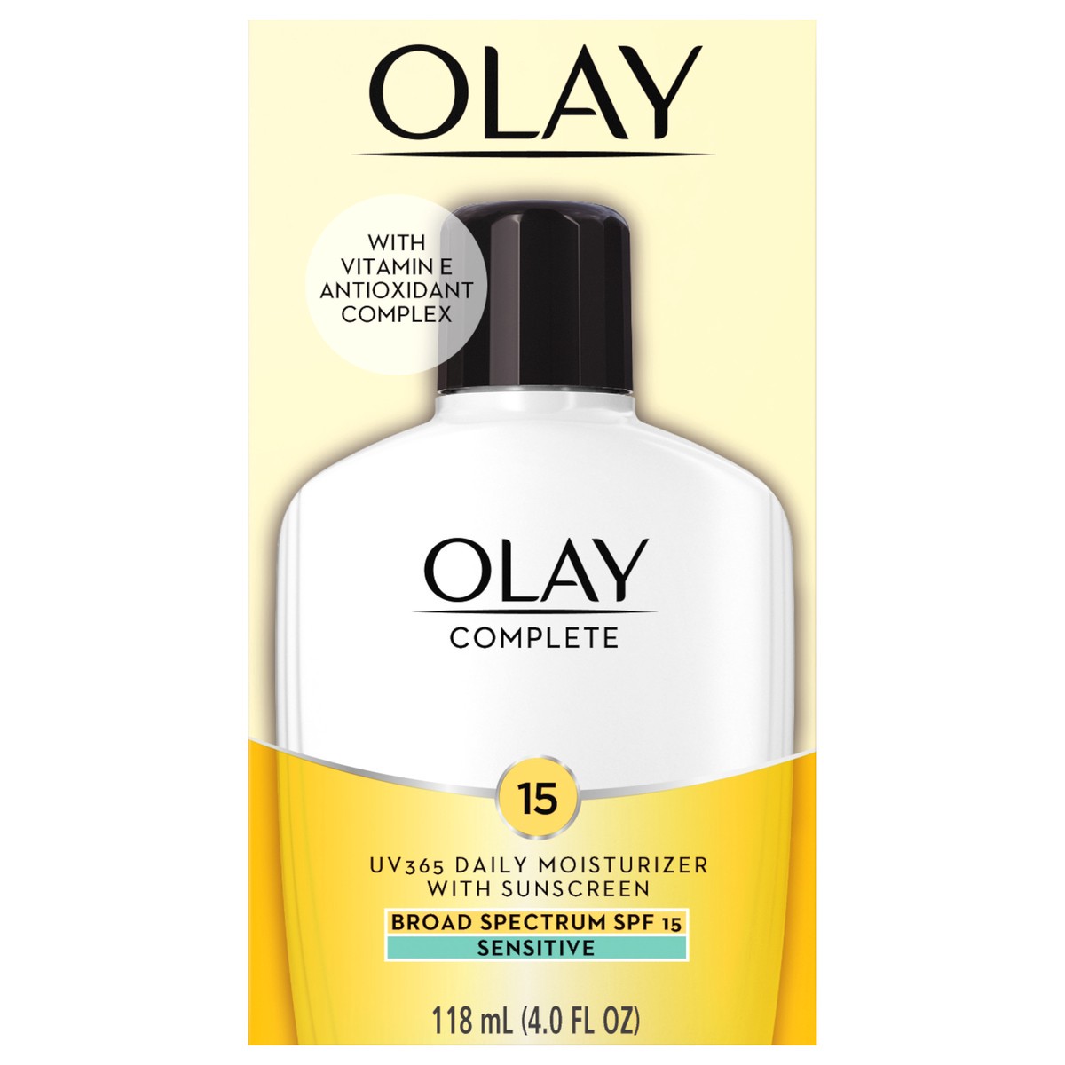 slide 1 of 29, Olay Complete Lotion Moisturizer with SPF 15 Sensitive, 4.0 oz, 4 fl oz