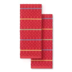 Fiesta Dobby Kitchen Towels - Scarlet