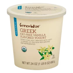 GreenWise Organic Fat-Free Greek Vanilla Flavored Yogurt