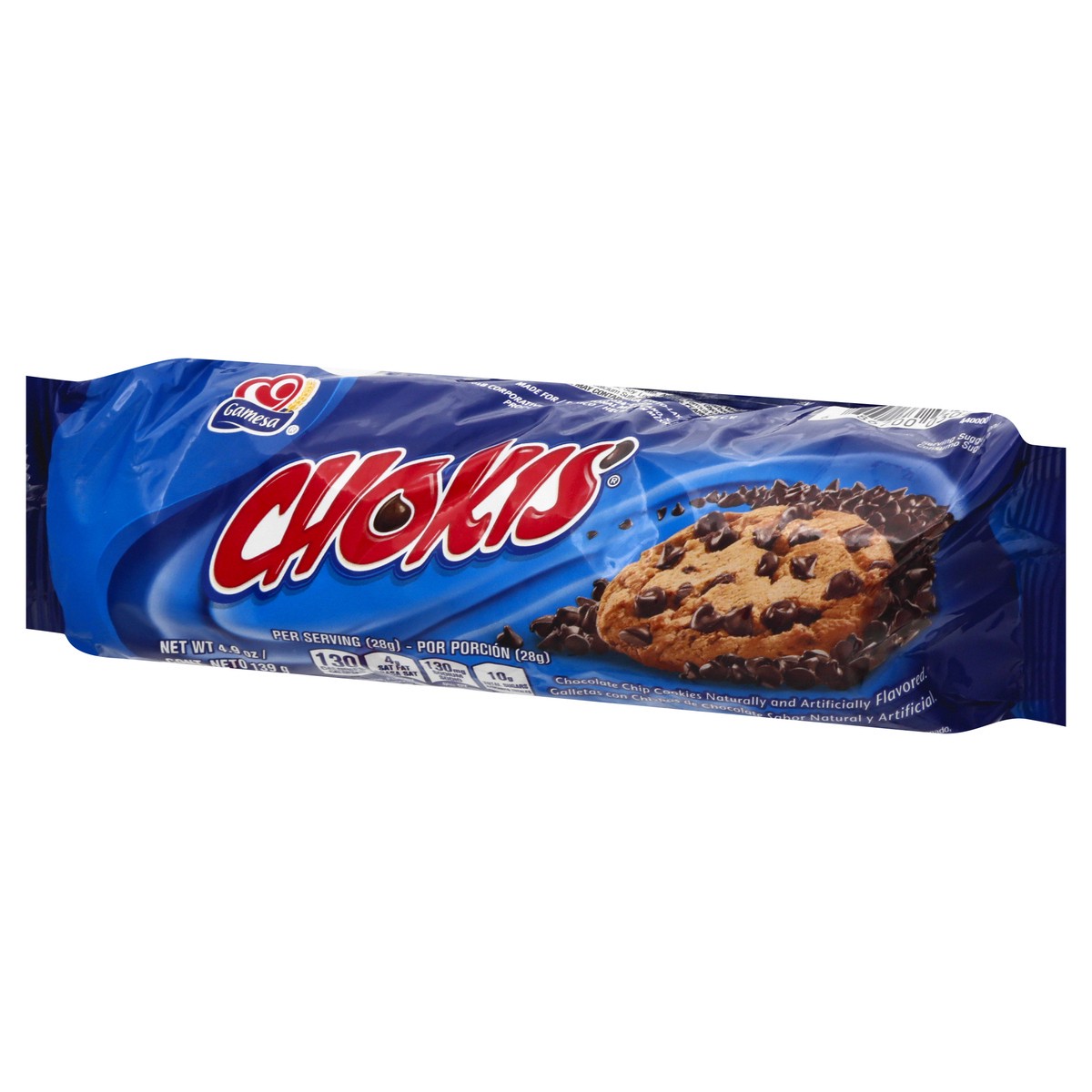 slide 8 of 10, Gamesa Chokis Chocolate Chip Cookies Artificially Flavored 4.9 Oz, 4.9 oz