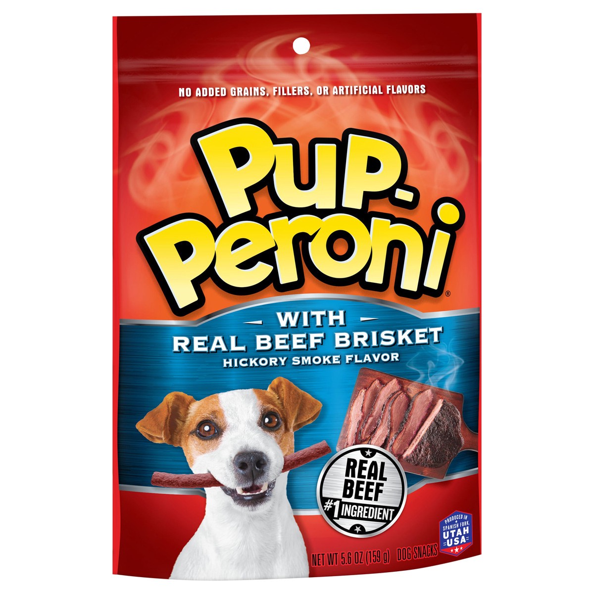 slide 4 of 7, Pup-Peroni Dog Treats with Real Beef Brisket, Hickory Smoke Flavor, 5.6-Ounce Bag, 5.6 oz