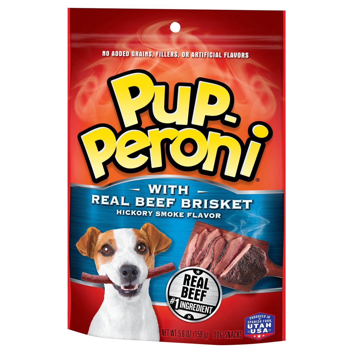 slide 2 of 7, Pup-Peroni Dog Treats with Real Beef Brisket, Hickory Smoke Flavor, 5.6-Ounce Bag, 5.6 oz