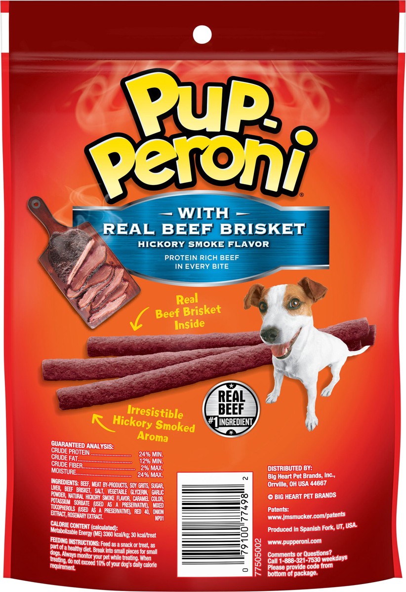 slide 6 of 7, Pup-Peroni Dog Treats with Real Beef Brisket, Hickory Smoke Flavor, 5.6-Ounce Bag, 5.6 oz