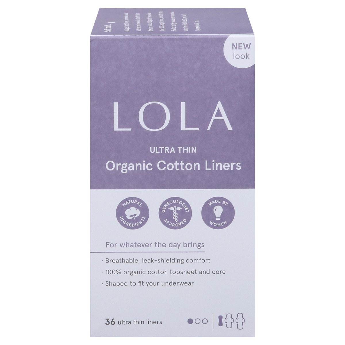 slide 1 of 27, Lola Womens Ultra Thin Organic Cotton Liners 36 ea, 36 ct