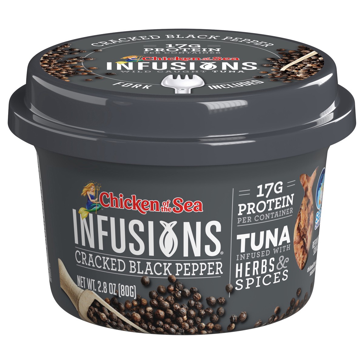 slide 1 of 7, Chicken of the Sea Infusions Tuna Cracked Black Pepper - 2.8 Oz, 2.8 oz