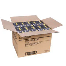 JobSelect Black X-Large Powder Free Nitrile Gloves