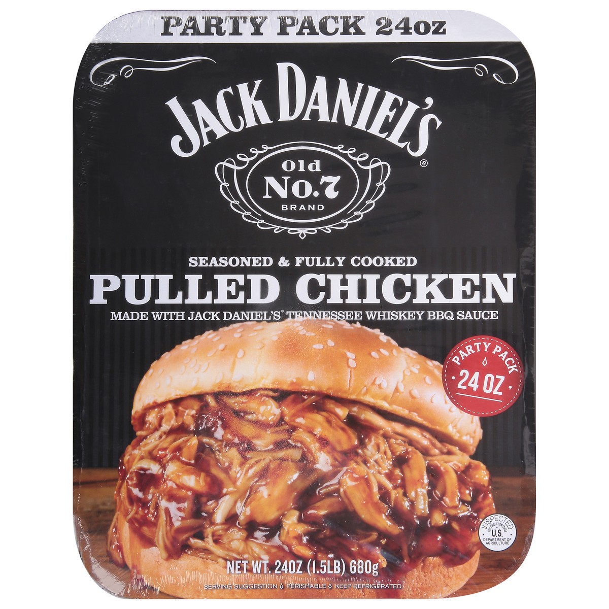 slide 1 of 11, Jack Daniel's Pulled Chicken, 24 oz