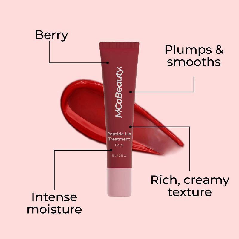 slide 2 of 10, MCoBeauty Peptide Lip Treatment - Berry - 0.52oz, 0.52 oz