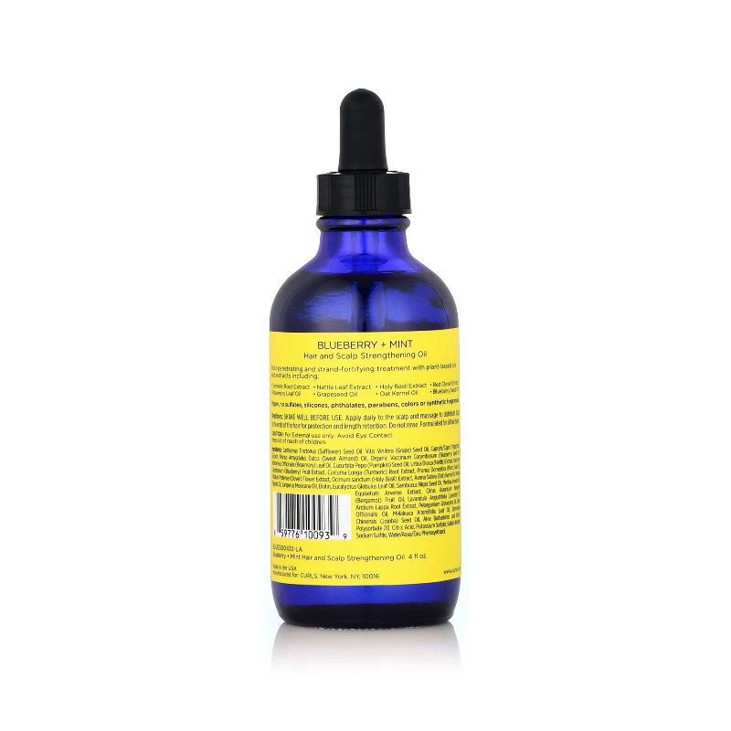 slide 3 of 7, Curls Blueberry Bliss & Mint Tea Hair and Scalp Strengthening Oil - 4oz, 4 oz