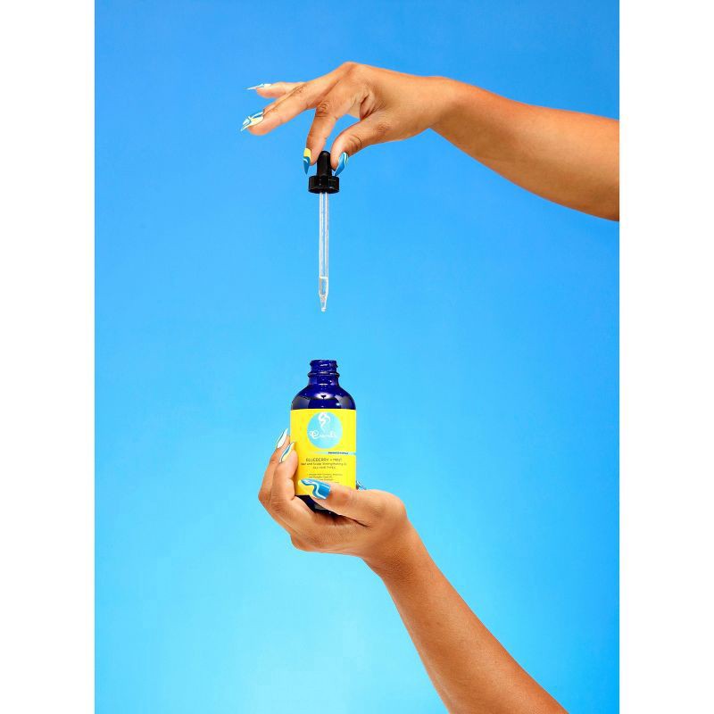 slide 4 of 7, Curls Blueberry Bliss & Mint Tea Hair and Scalp Strengthening Oil - 4oz, 4 oz