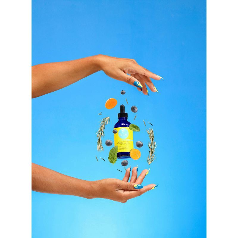 slide 6 of 7, Curls Blueberry Bliss & Mint Tea Hair and Scalp Strengthening Oil - 4oz, 4 oz