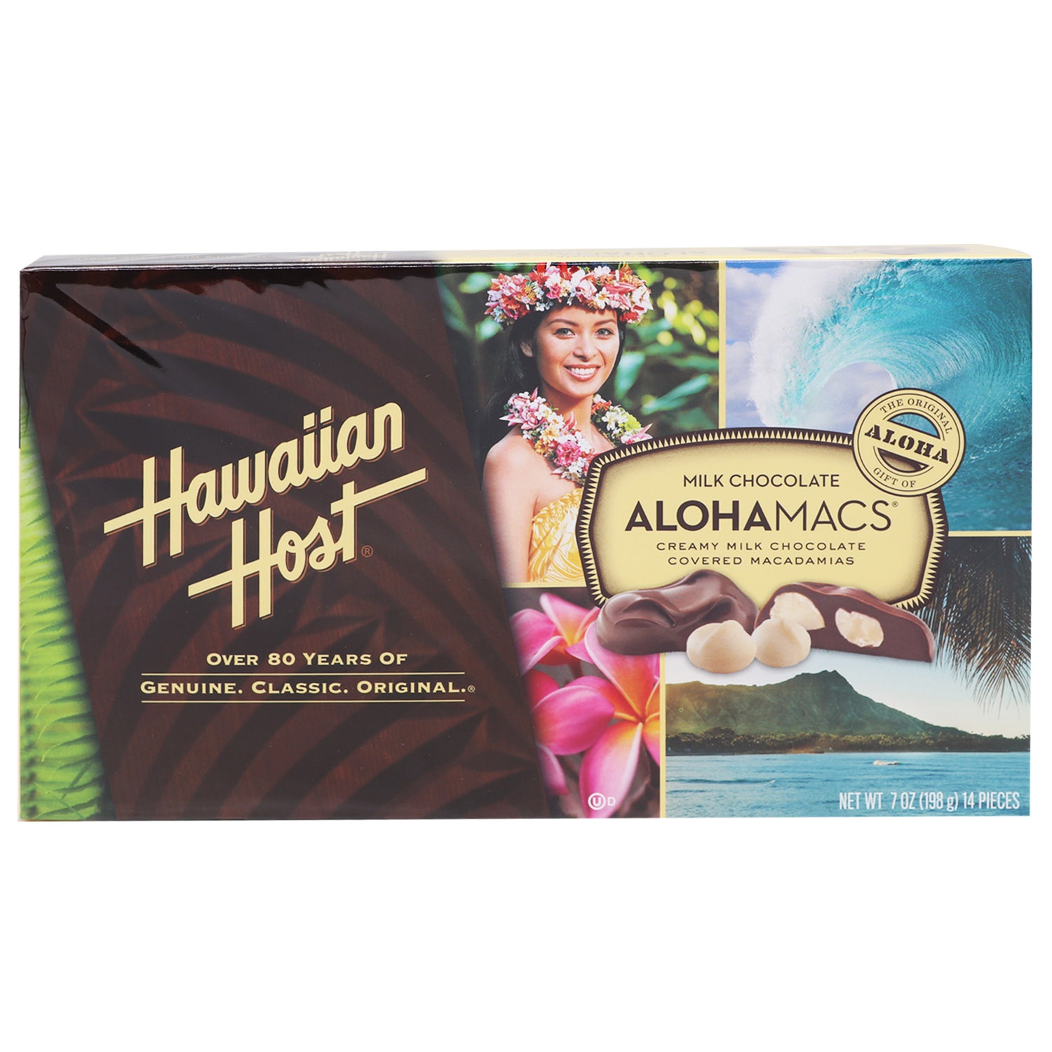 slide 1 of 1, Hawaiian Host Aloha Mac Milk Choc, 7 oz