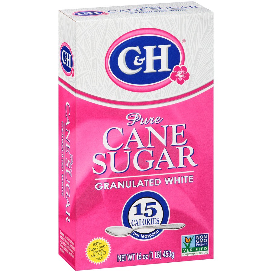slide 2 of 8, C&H Pure Cane Sugar 1 lb. Box, 16 oz