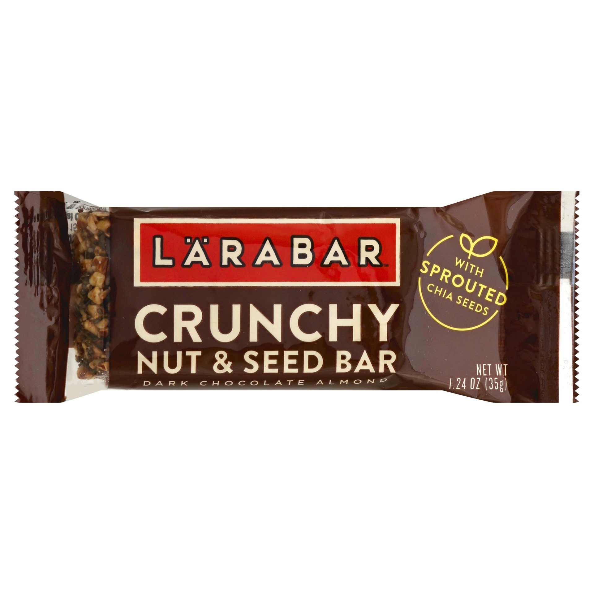 slide 1 of 1, LÄRABAR Crunchy Nut & Seed Dark Chocolate Almond Bar, 1.24 oz