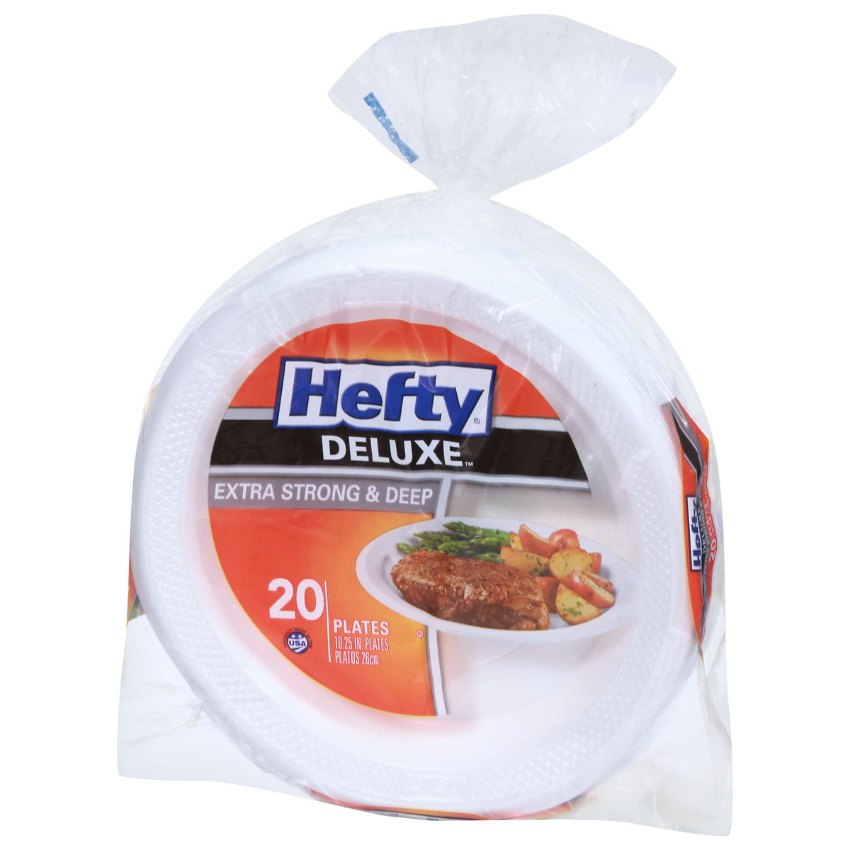 slide 2 of 9, Hefty Deluxe Extra Strong & Deep Plates 20 Each, 20 ct