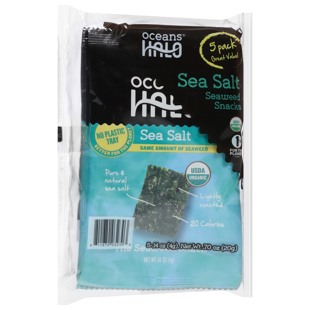 slide 12 of 14, Ocean's Halo Seaweed Salt Multipack Snacks, 5 ct; 0.14 oz