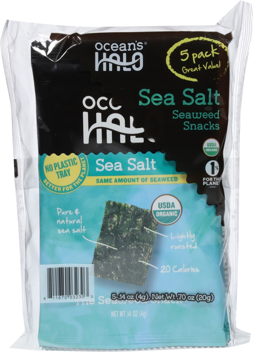 slide 13 of 14, Ocean's Halo Seaweed Salt Multipack Snacks, 5 ct; 0.14 oz