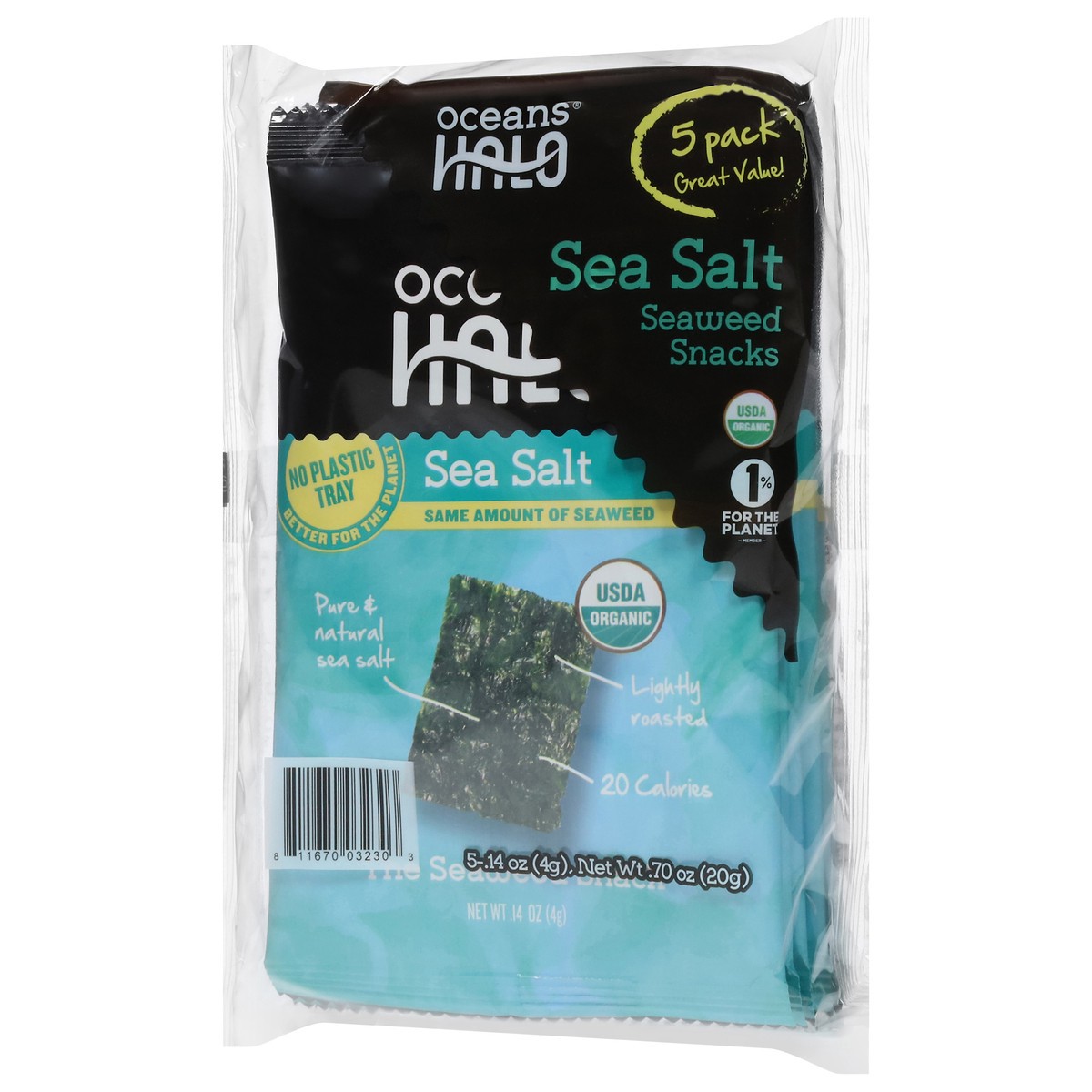 slide 11 of 14, Ocean's Halo Seaweed Salt Multipack Snacks, 5 ct; 0.14 oz