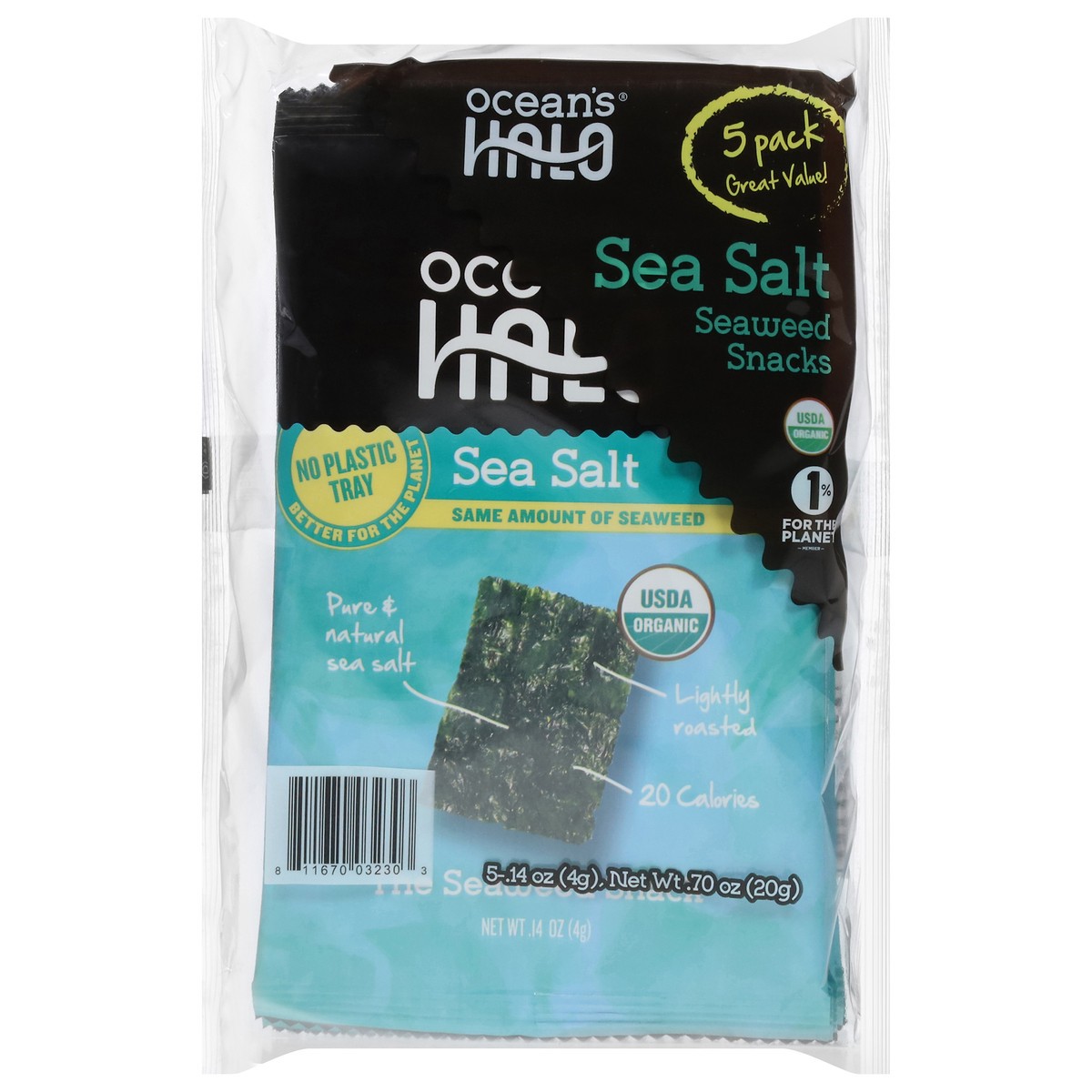 slide 4 of 14, Ocean's Halo Seaweed Salt Multipack Snacks, 5 ct; 0.14 oz