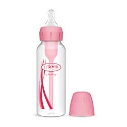 Dr. Brown's Options+ Narrow Bottle 8 oz/250 ml, Pink, 1-pack