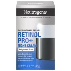 Neutrogena Rapid Wrinkle Repair Retinol Pro+ Anti-Wrinkle Night Moisturizer, Anti-Aging Face & Neck Cream, Formulated without fragrance, parabens, dyes, & phthalates, 0.3% Retinol, 1.7 oz