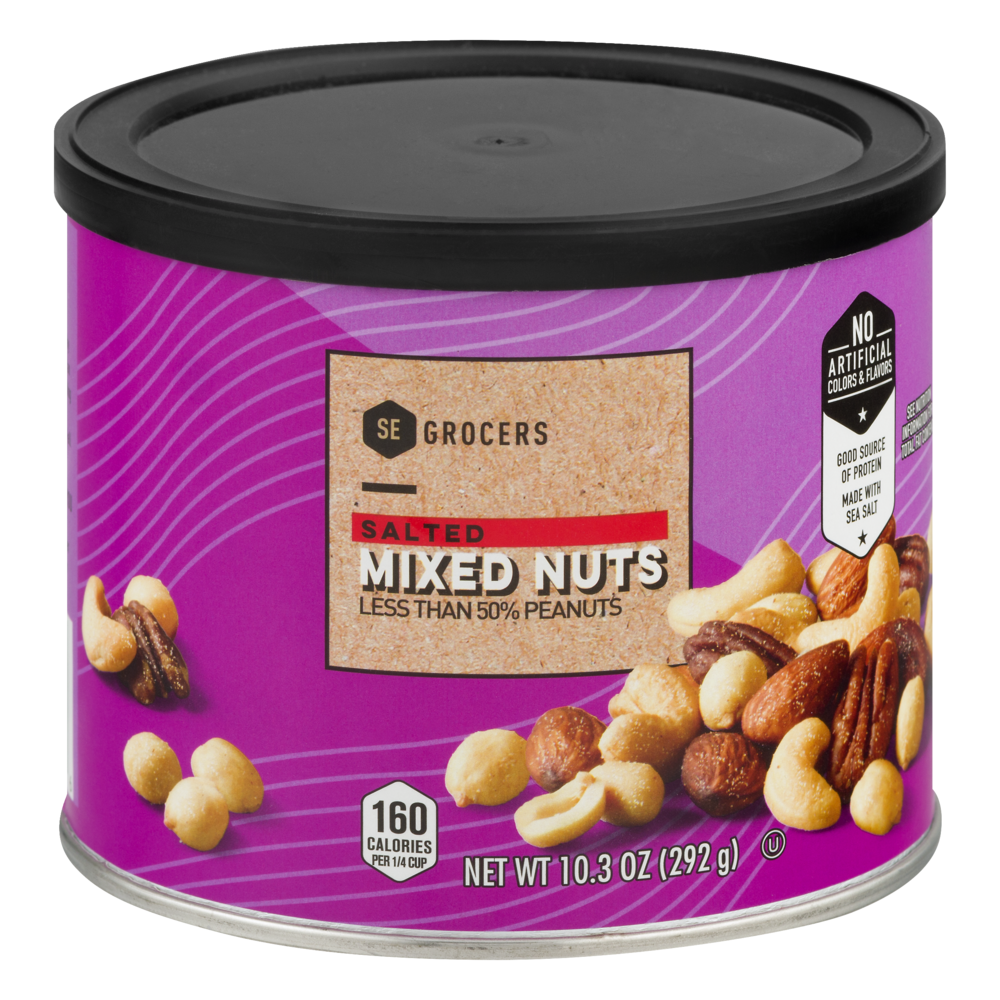 slide 1 of 1, SE Grocers Salted Mixed Nuts, 10.3 oz
