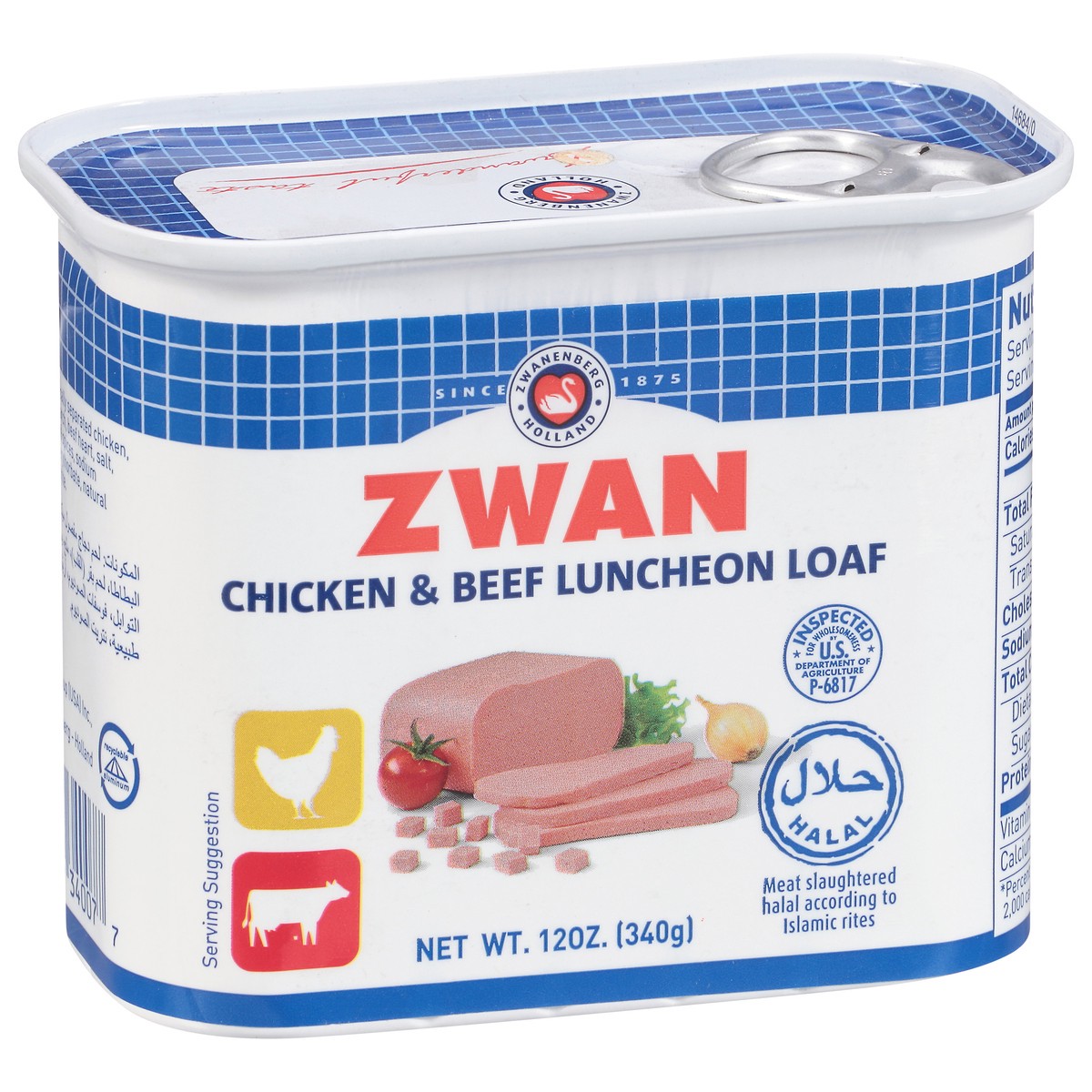 slide 3 of 13, Zwan Chicken & Beef Luncheon Loaf 12 oz, 12 oz