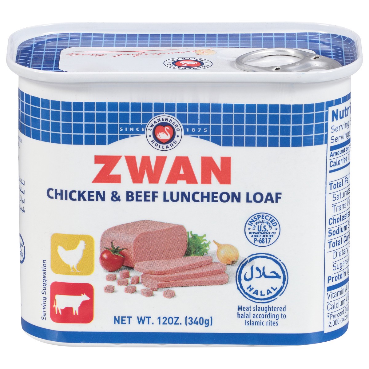 slide 1 of 13, Zwan Chicken & Beef Luncheon Loaf 12 oz, 12 oz