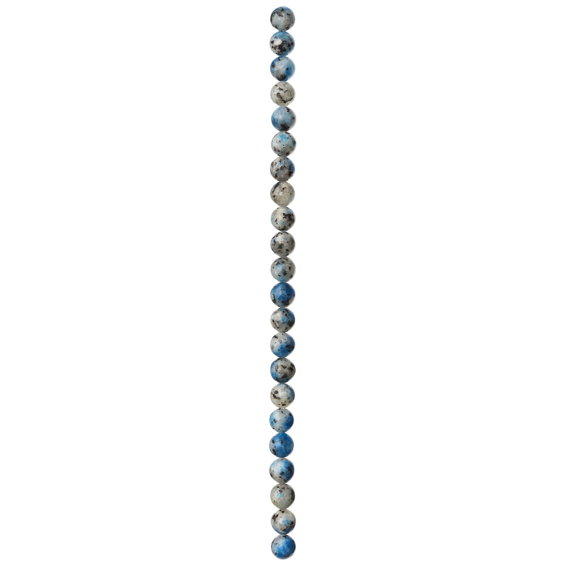 slide 3 of 3, Blue & White K2 Stone Round Beads By Bead Landing, 8mm, 8mm