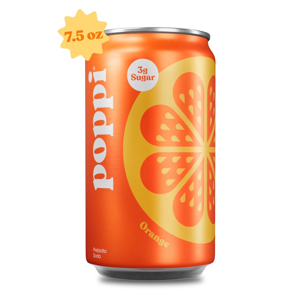 slide 2 of 2, Poppi Prebiotic Soda Orange Can, 7.5 fl oz