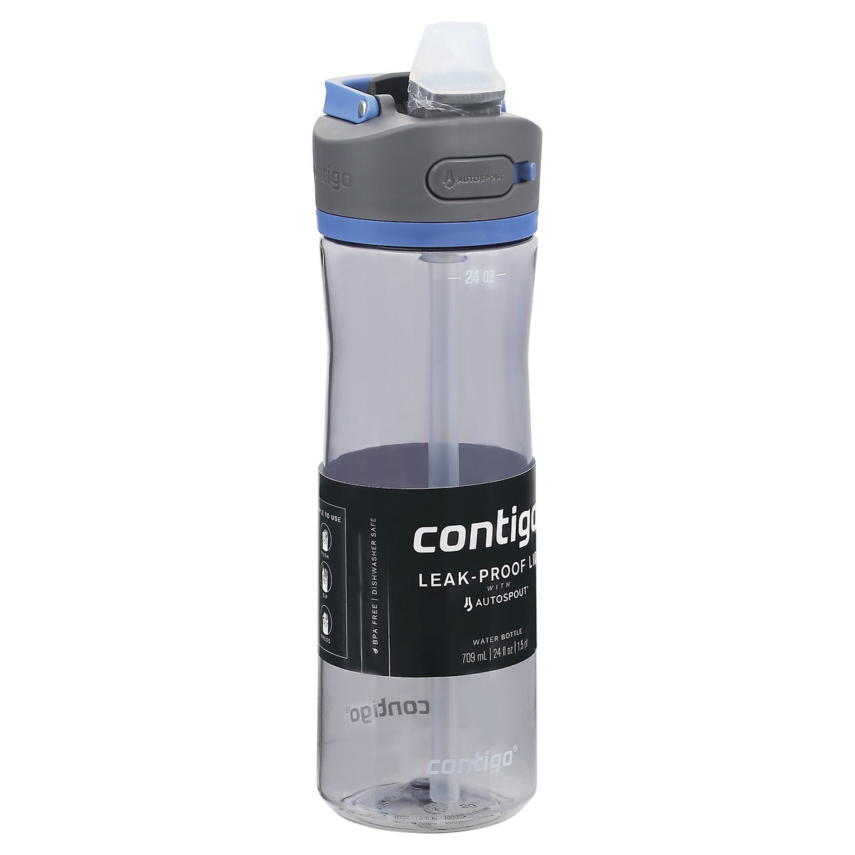 slide 5 of 9, Contigo 24 Fluid Ounce Blue Corn Leak-Proof Lid with Autospout Water Bottle 1 ea Bottle, 24 fl oz