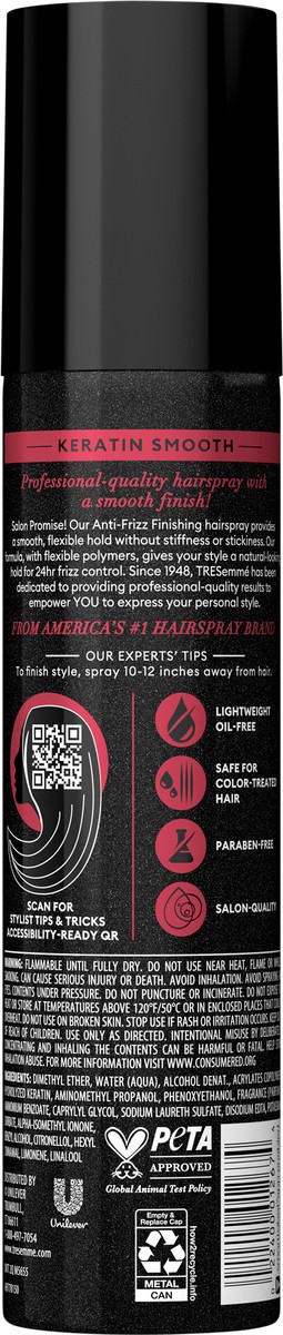 slide 5 of 13, TRESemmé Keratin Smooth Anti-Frizz Finishing Spray, 7 oz