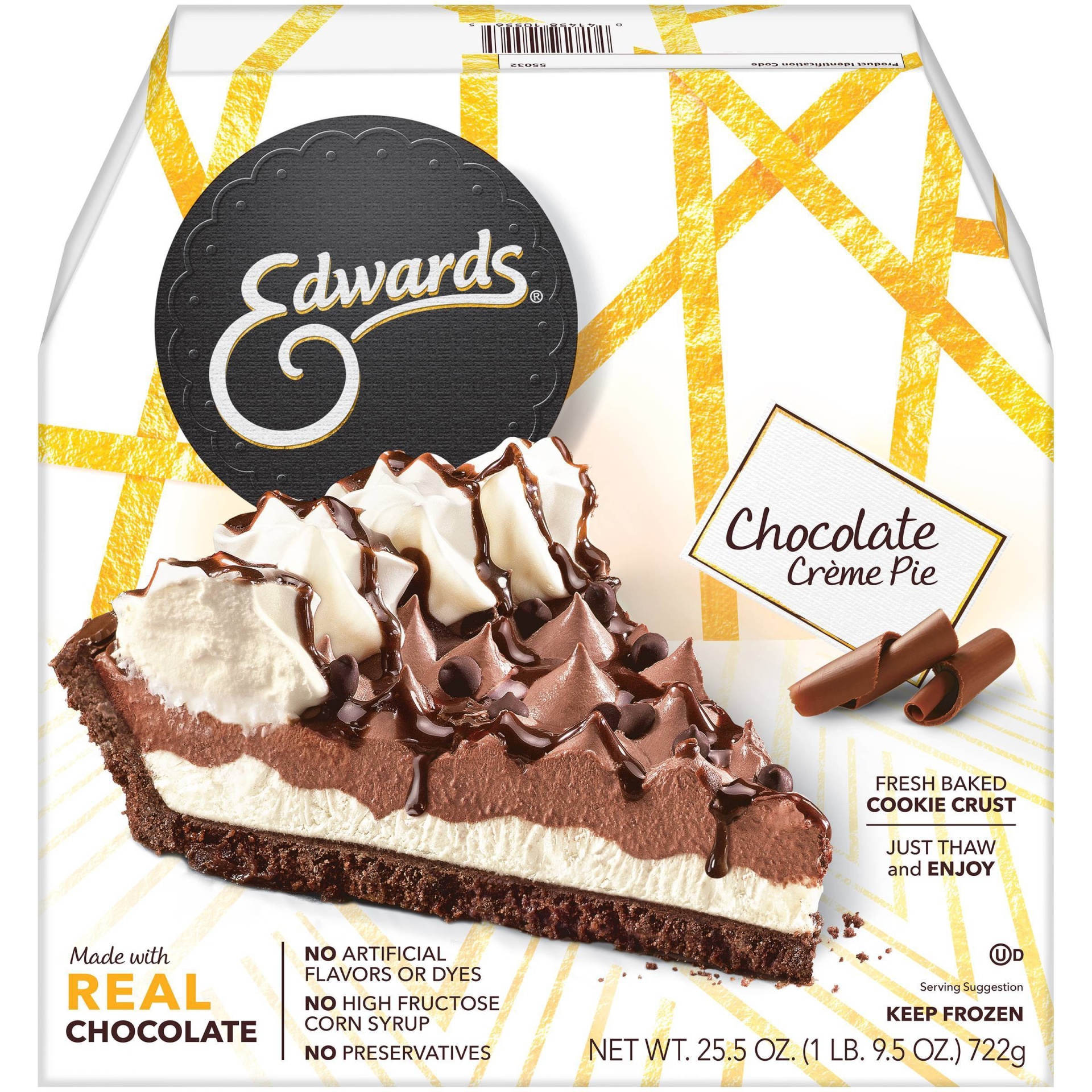 slide 1 of 9, Edwards Hershey's Cream Pie With a Chocolate Cookie Crust, 25.5 oz