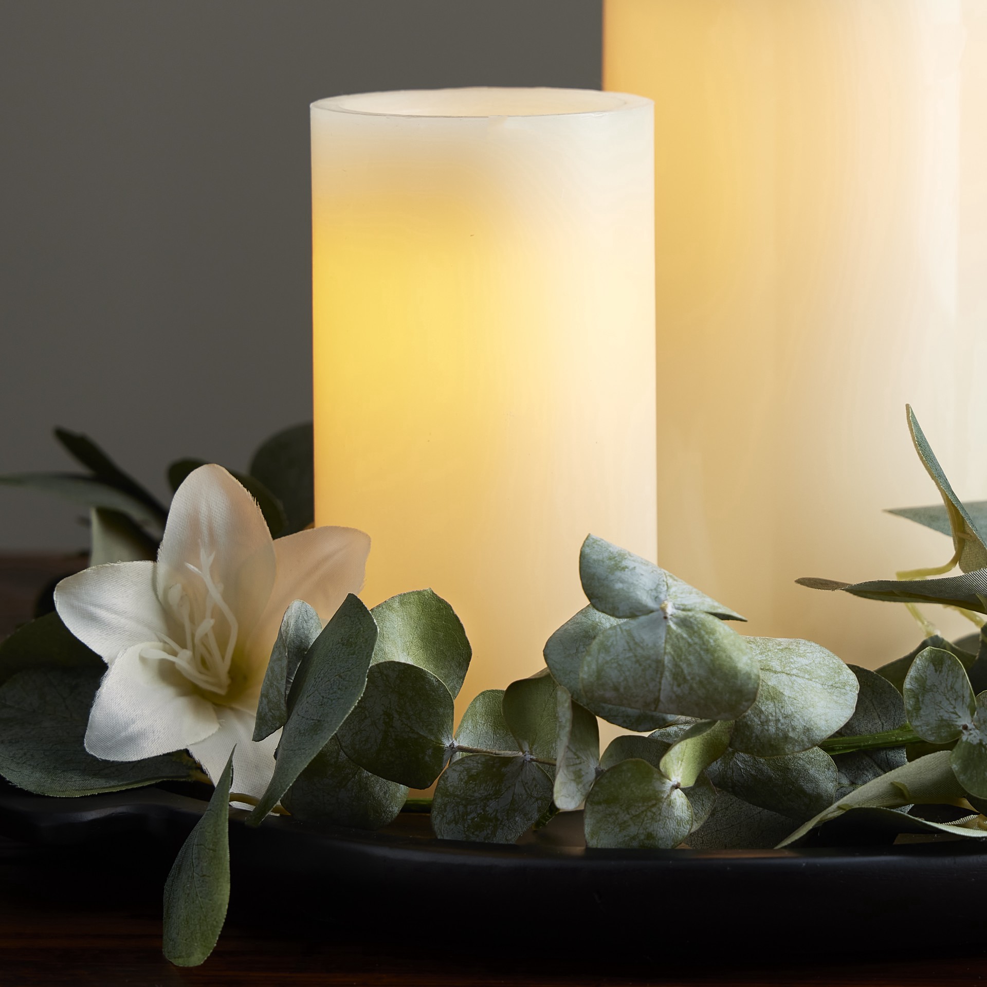 slide 2 of 4, 3" X 6" Cream Led Wax Pillar Candle By Ashland, 3 in x 6 in