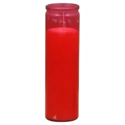 Reed Candle Brilux Clear Glass Candle - Red