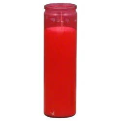Reed Candle Brilux Clear Glass Candle - Red