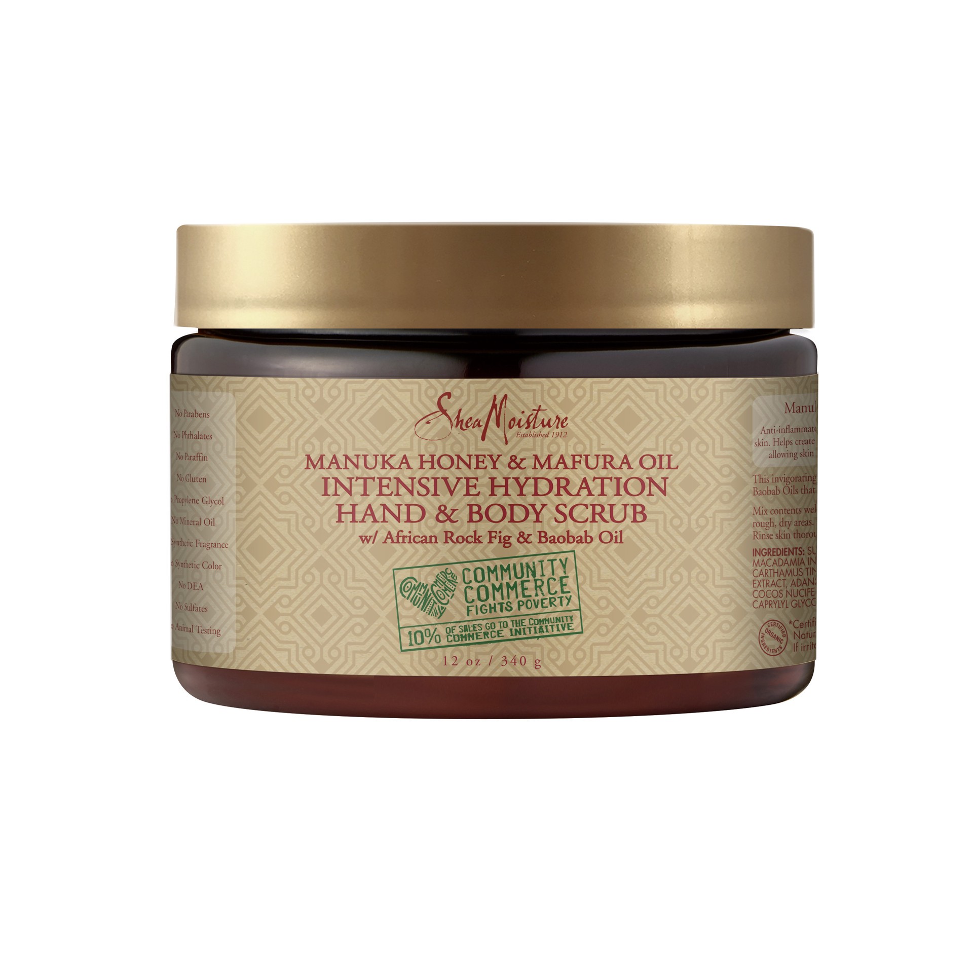 slide 1 of 4, SheaMoisture Hand & Body Scrub Manuka Honey, 12 oz, 12 oz