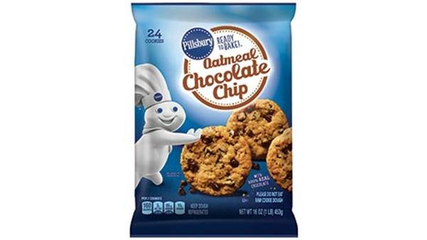 slide 1 of 1, Pillsbury Oatmeal Chocolate Chip Cookie Dough, 16 oz