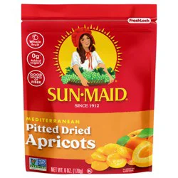 Sun-Maid Mediterranean Pitted Dried Apricot 6oz Resealable Stand-Up Zipper Bag