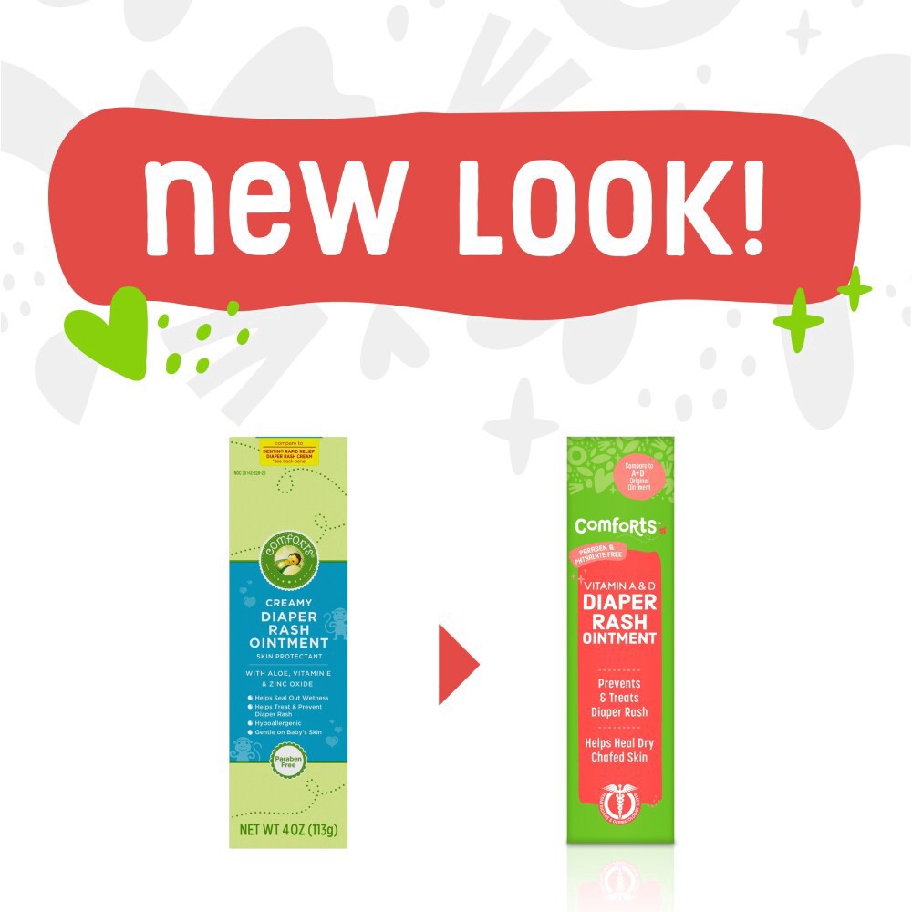 slide 2 of 5, Comforts Vitamin Ad Diaper Rash Ointment, 4 oz