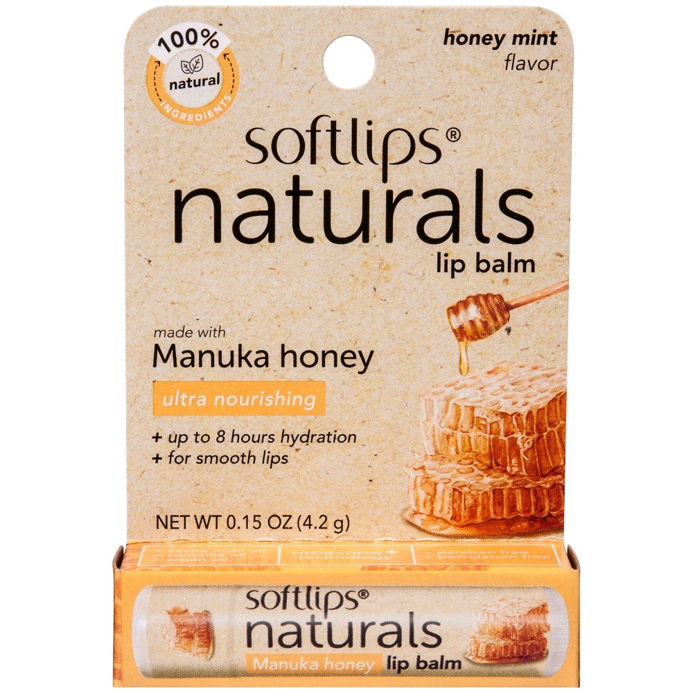 slide 3 of 3, Softlips Naturals Manuka Honey Mint Lip Balm, 1 ct