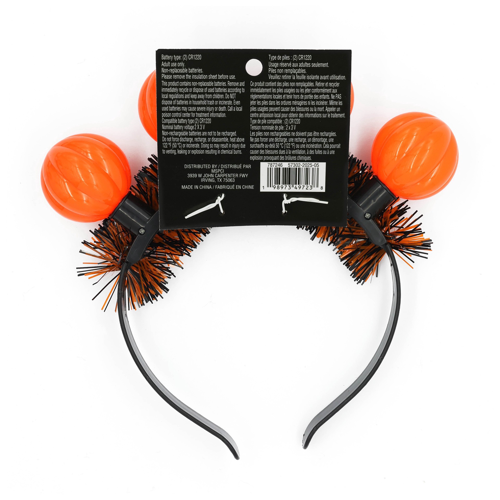 slide 2 of 4, Jack-O'-Lantern Light Up Headband By Celebrate It, 1 ct