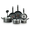 slide 10 of 29, T-fal Initiatives Nonstick Inside and Out Cookware Set - Charcoal, 10 pc