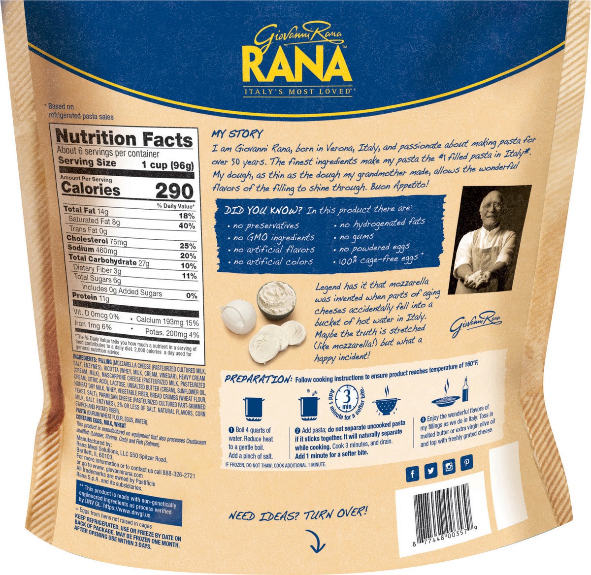 slide 3 of 3, Rana Refrigerated Pasta, 20 oz