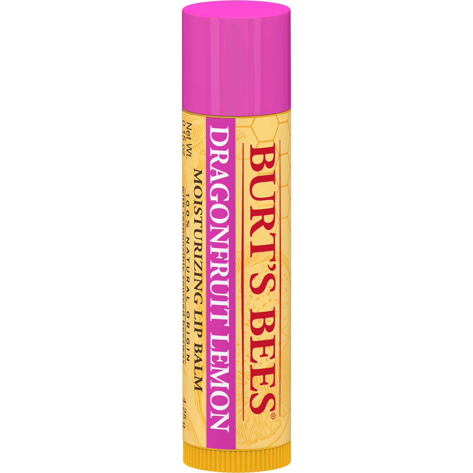 slide 9 of 15, Burt's Bees Moisturizing Dragonfruit Lemon Lip Balm, 0.15 oz