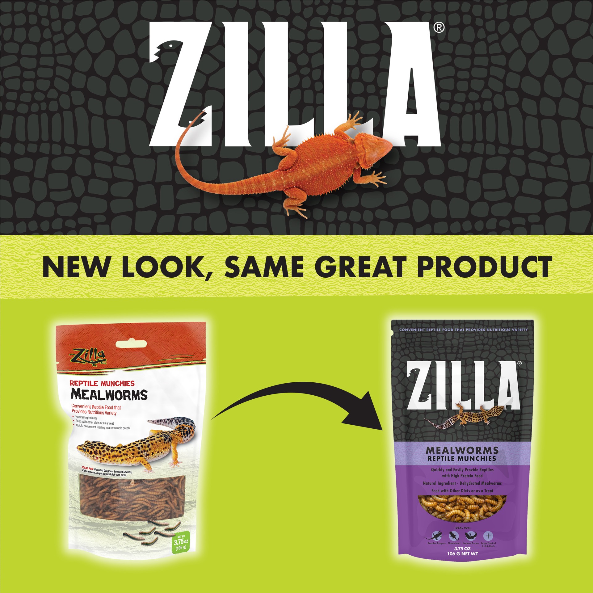 slide 7 of 10, Zilla Reptile Munchies Mealworm Resealable Bag, 3.75 Ounces, 1 ct