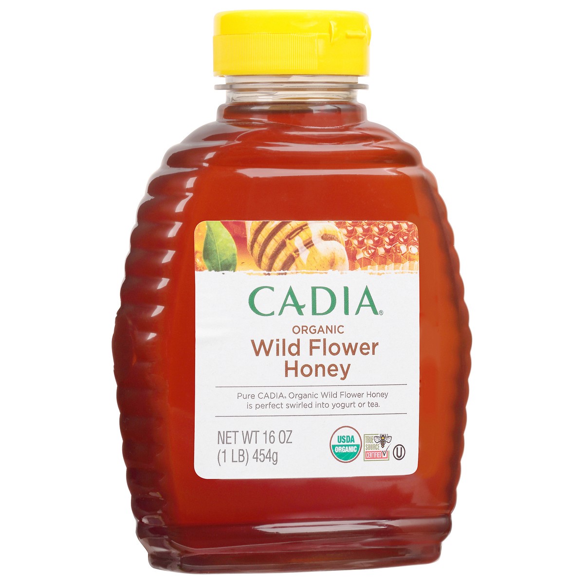 slide 2 of 14, Cadia Wild Flower Organic Honey 16 oz, 16 oz